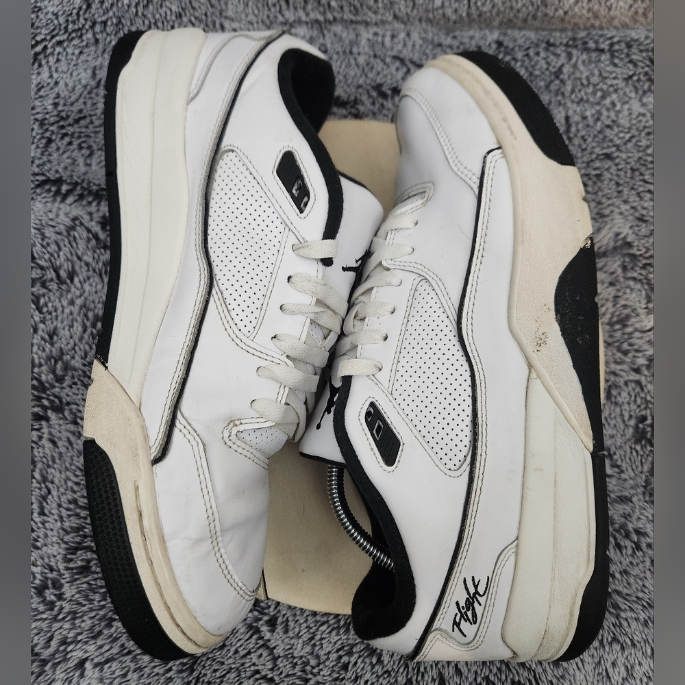 Nike Air Jordan Flight Court Basketball White Sail Black Men's Size 12 - Picture 6 of 9